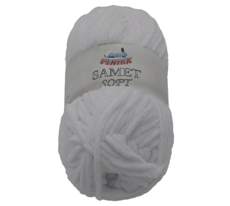 Příze SAMET - bílá - 100g / 100 m