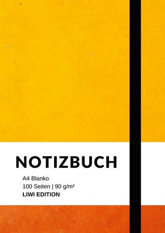 Notizbuch A4 blanko - 100 Seiten 90g/m² - Soft Cover - Papier mit nachhaltiger Herkunft
