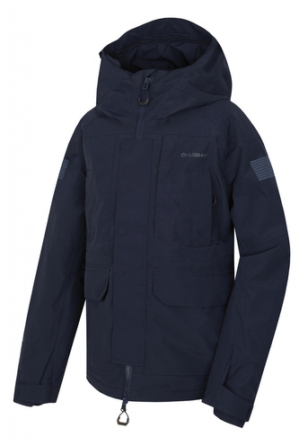 Dětská hardshell plněná bunda Nigalo K černomodrá - 164
