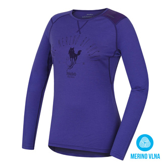 Merino termoprádlo Triko dlouhé dámské Sheep šedofialová - XL