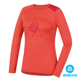 Merino termoprádlo Triko dlouhé dámské Puppy broskvová - XL