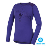 Merino termoprádlo Triko dlouhé dámské Sheep šedofialová - L