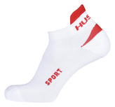 Ponožky Sport bílá/červená - M (36-40)