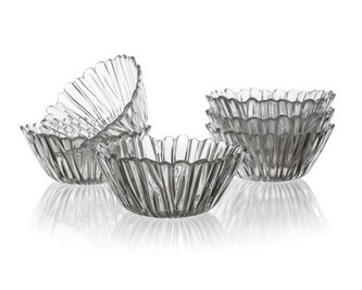 PASABAHCE Sada skleněných misek AURORA 14 cm 6 ks