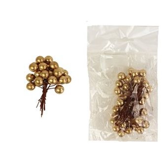 Dekorace zlaté, 48ks/bal.