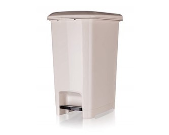 Koš odpadkový nášlapný STEP 25 l, krémový