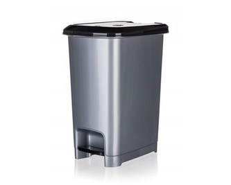 Koš odpadkový nášlapný STEP 40 l, šedý