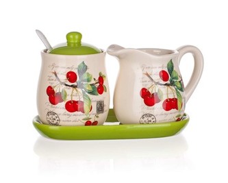 BANQUET Sada mléčenka s cukřenkou CHERRY, 4 ks, OK