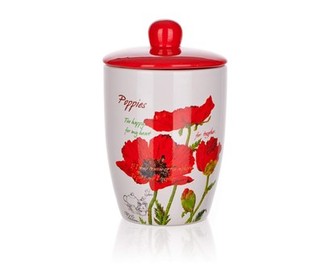 BANQUET Dóza keramická s víčkem RED POPPY 600 ml, OK
