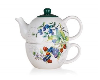 BANQUET Konvička keramická se šálkem RASPBERRY