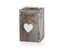 HOME DECOR Svícen SOLID HEART 7,5 x 7,5 x 11,5 cm