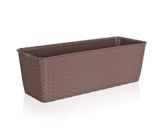 Truhlík samozavlažovací 40 cm, světle hnědý