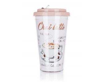 BANQUET Hrnek cestovní dvoustěnný COFFEE 500 ml, Chai latte