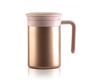 BANQUET Termohrnek nerezový PHASE 480 ml, růžový