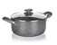 BANQUET Hrnec s nepřilnavým povrchem GRANITE PR 24 x 11 cm, se skleněnou poklicí