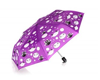 PRETTY UP Deštník měnící barvu 52 cm, fialový s kočičkami PRETTY UP Deštník měnící barvu 52 cm, fialový s kočičkami