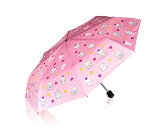 PRETTY UP Deštník měnící barv 52 cm růžový s dortíčky