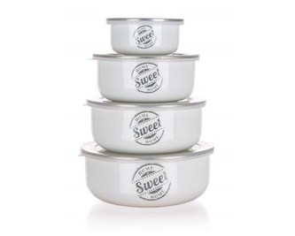 BANQUET Sada smaltovaných misek SWEET HOME, 8 ks