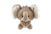 Slon sedící s korunkou plyš 25cm hnědý v sáčku 0+