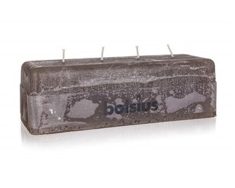 Svíčka rustikální 80 / 250 / 90 mm, 4 knoty, hnědá