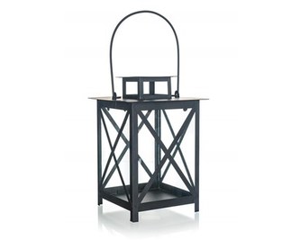 HOME DECOR Lucerna plechová střední 17 x 17 x 25 cm, černá