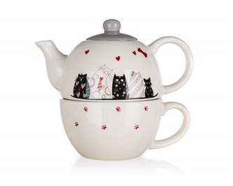 BANQUET Konvička keramická se šálkem CATS