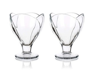 PASABAHCE Sada skleněných zmrzlinek ICEVILLE, 2 ks, OK