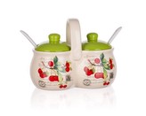 BANQUET Sada keramických dóz se lžičkami CHERRY 210 ml, 2 ks