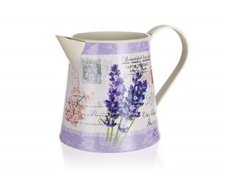 HOME DECOR Konvička plechová LAVENDER 16,5 x 12 x 12 cm