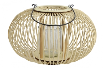 Proutěná lucerna Nora 21x35 cm, přírodní