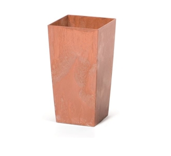 Květináč Urbi Square Effect 26,5x26,5 cm, terakota