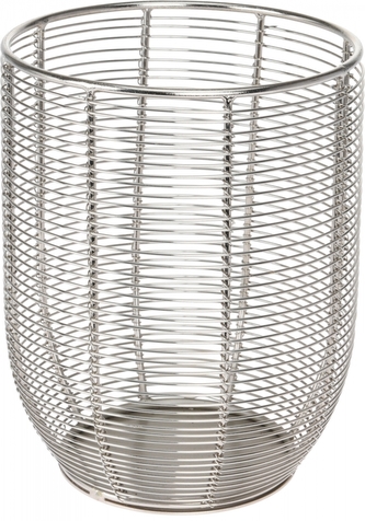 Kovová lucerna proplétaná, stříbrná, 18x14,5 cm