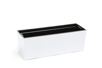 Plastový truhlík Begonie lesklý 190x560 mm, bílý