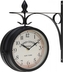 Oboustranné nástěnné hodiny GRAND CENTRAL 33x9 cm