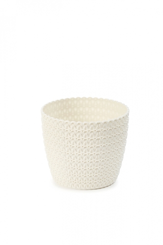 Plastový květináč Magnolia Jersey 220 mm, krémový