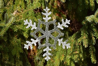 Vločka stříbrná 30 cm