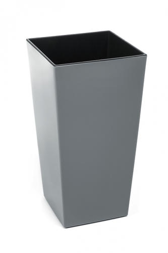 Plastový květináč Finezia 400x400 mm, šedý