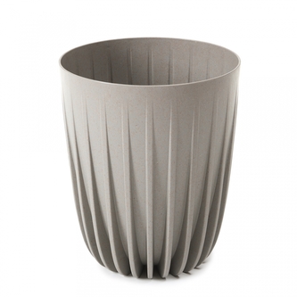 Plastový květináč Mira eco wood 250 mm, šedý Plastový květináč Mira eco wood 250 mm, šedý