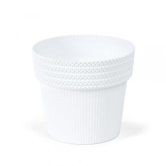 Plastový květináč Pola Jumper 200 mm, bílý