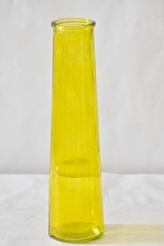 Skleněná váza ANNA žlutá 35x9 cm, II. jakost