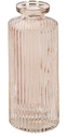 Skleněná váza béžová s vertikálním proužkem, 13x5,5 cm