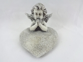 Andílek na srdíčku 8x9x10 cm