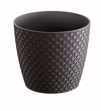 Plastový květináč Orient 21,8 cm, antracit