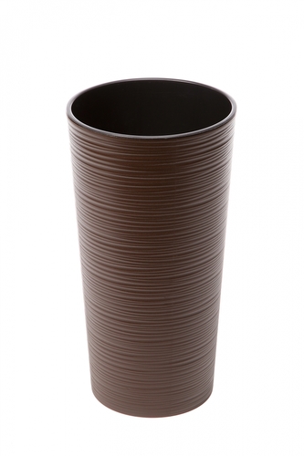 Plastový květináč Lilia 370 mm vroubek, mocca