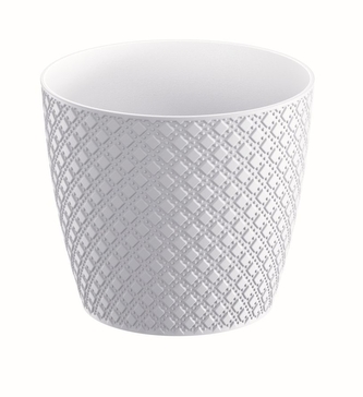 Plastový květináč Orient 21,8 cm, bílý