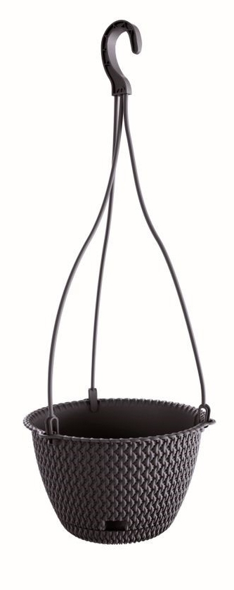 Závěsný květináč Splofy Round W antracit 27 cm