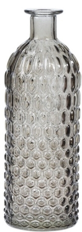 Skleněná váza fialová průhledná 20,5x7 cm