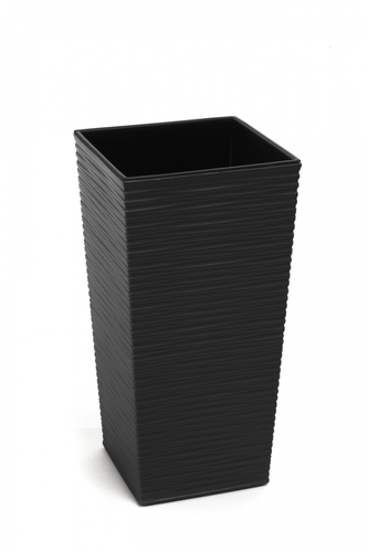Plastový květináč Finezia vroubek 250x250 mm, černý