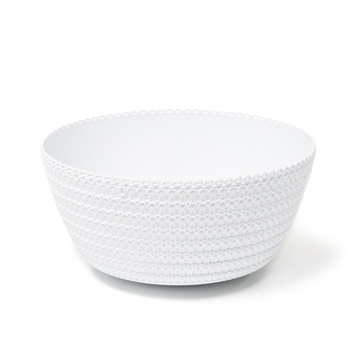 Plastový květináč Bowl Jersey 300 mm, bílý