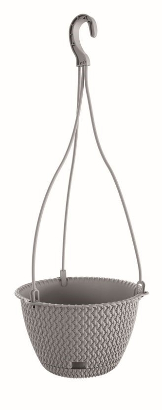Závěsný květináč Splofy Round W šedý kámen 27 cm